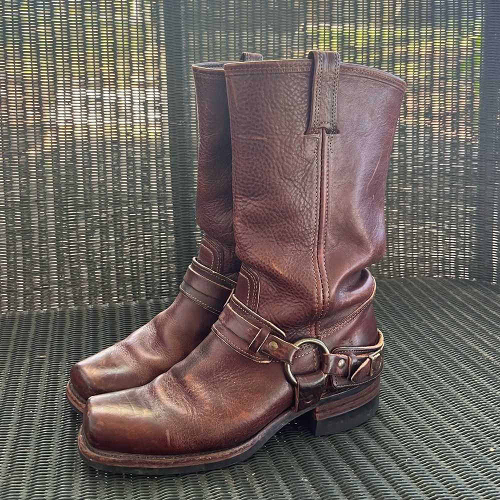 Frye Belted Harness Boots